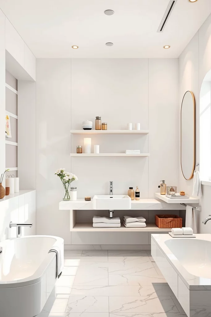 58 White Bathroom Decor Styling Ideas For A Timeless And Elegant Space