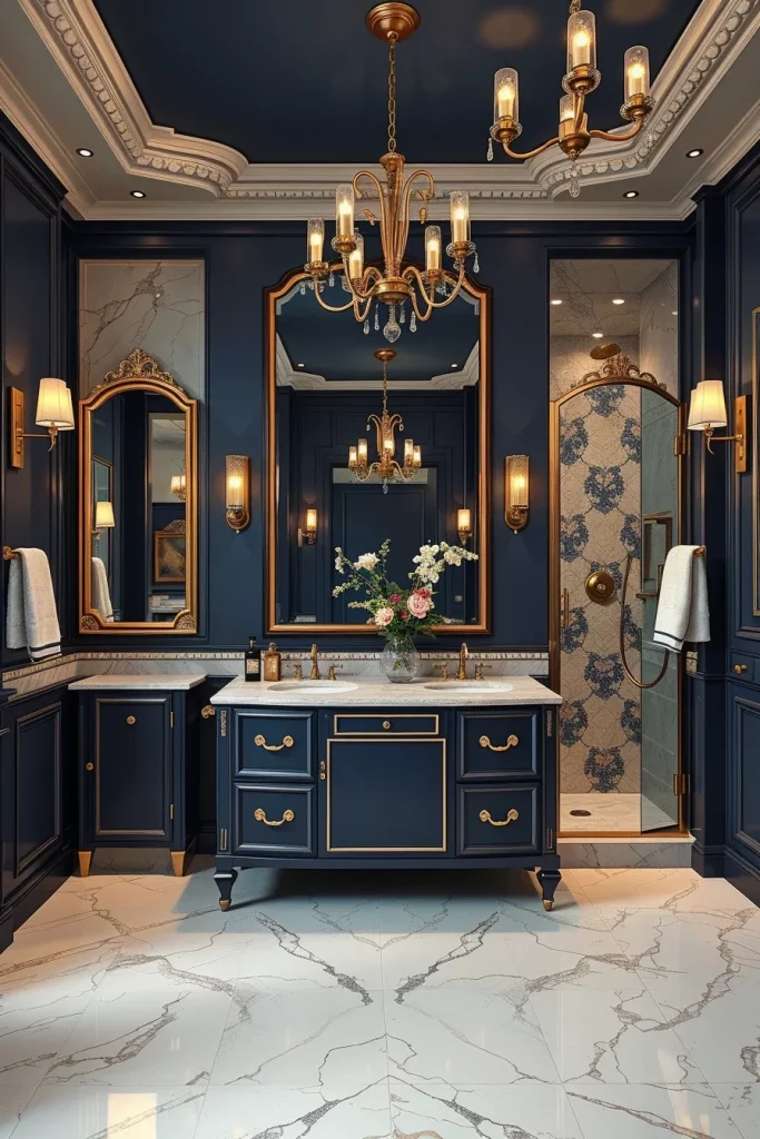 57 Navy Blue Bathroom Decor Ideas For A Stylish And Luxurious Space