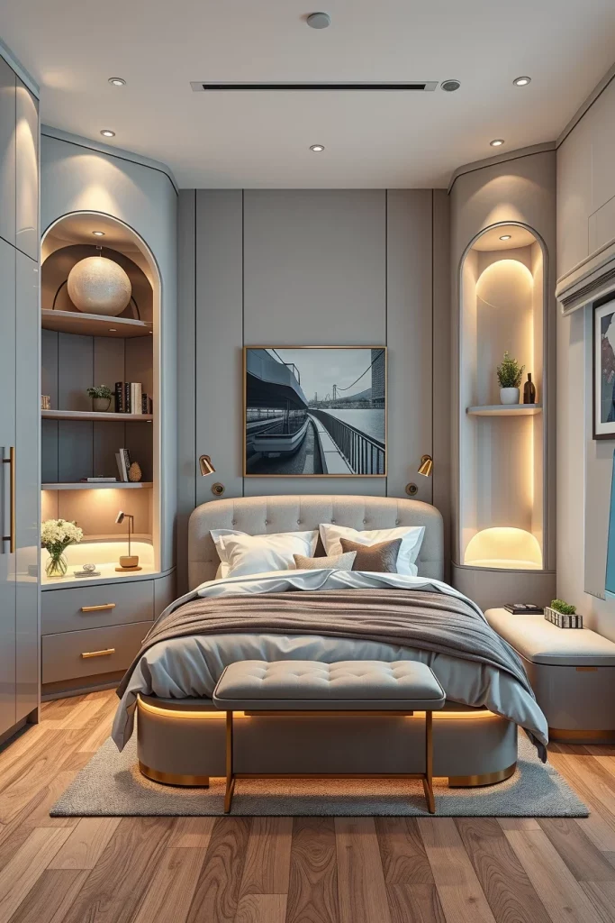58 Curved Furniture Small Bedroom Design Ideas For Stylish Compact Spaces