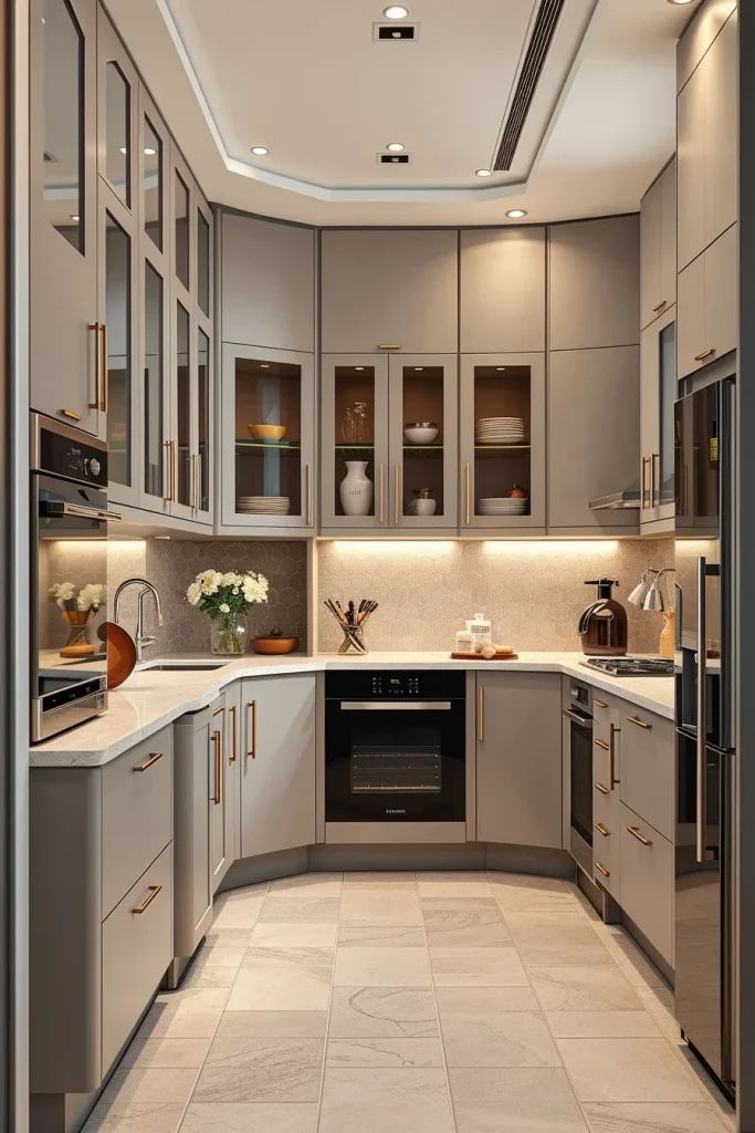 57 Curved Furniture Small Kitchen Design Ideas For A Stylish And Space-Saving Home
