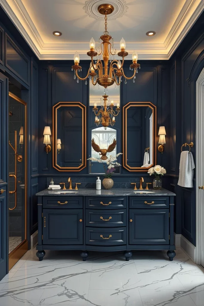 57 Navy Blue Bathroom Decor Ideas For A Stylish And Luxurious Space