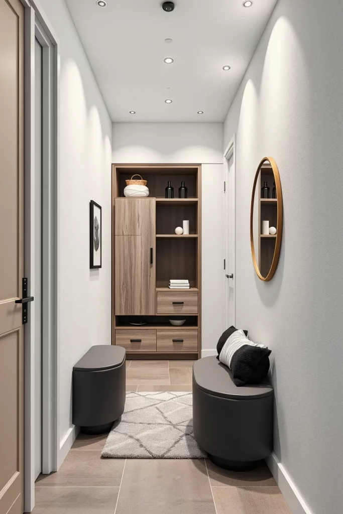 53 Curved Furniture Small Hallway Design Ideas For A Stylish And Space-Saving Entryway