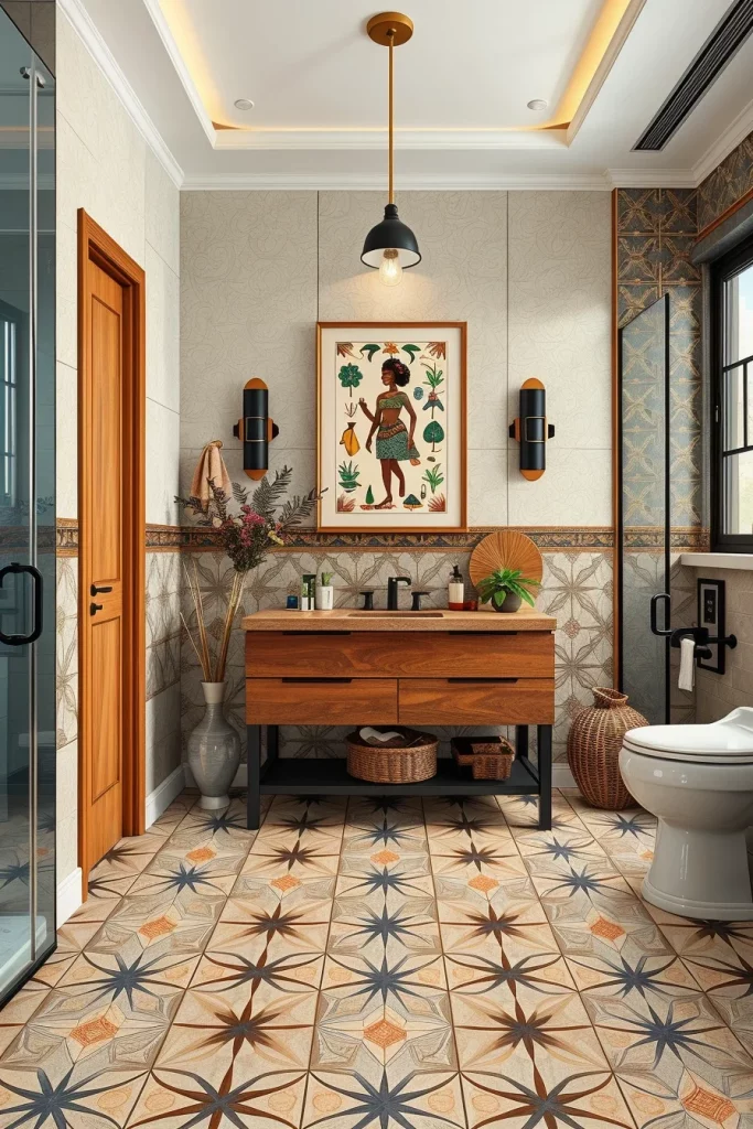 54 Modern Afrohemian Bathroom Decor Ideas For A Stylish And Relaxing Space