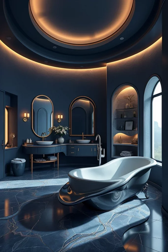 57 Navy Blue Bathroom Decor Ideas For A Stylish And Luxurious Space