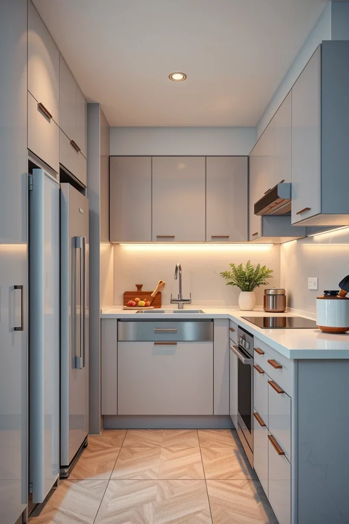 54 Compact Kitchen Design With Smart Storage Ideas For Stylish Small Spaces