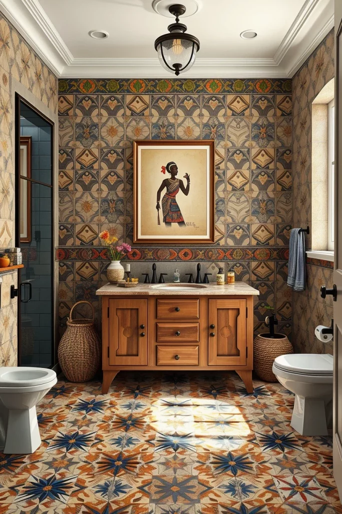 54 Modern Afrohemian Bathroom Decor Ideas For A Stylish And Relaxing Space