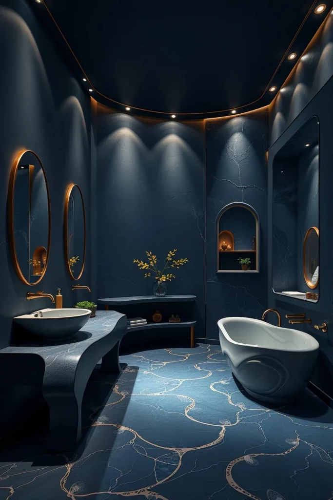 57 Navy Blue Bathroom Decor Ideas For A Stylish And Luxurious Space