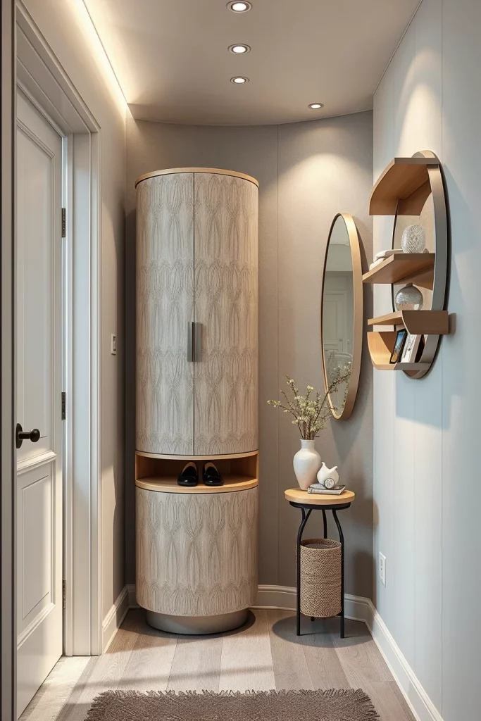 53 Curved Furniture Small Hallway Design Ideas For A Stylish And Space-Saving Entryway