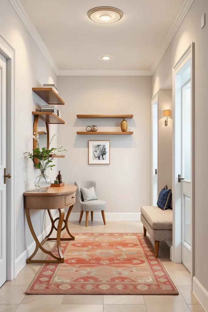 53 Curved Furniture Small Hallway Design Ideas For A Stylish And Space-Saving Entryway