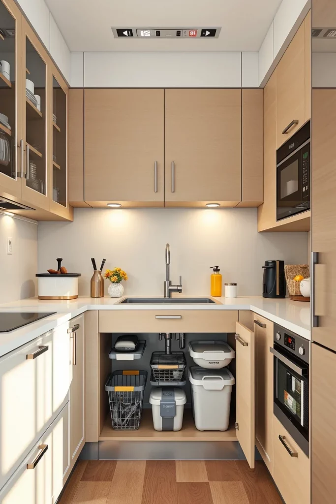 54 Compact Kitchen Design With Smart Storage Ideas For Stylish Small Spaces