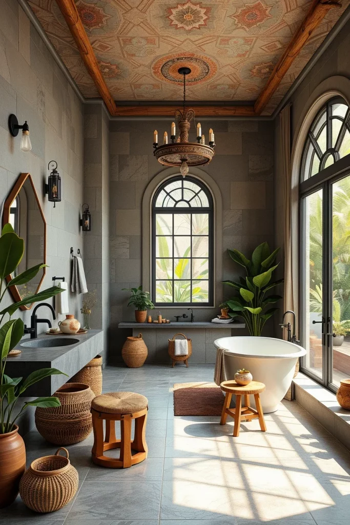 54 Modern Afrohemian Bathroom Decor Ideas For A Stylish And Relaxing Space