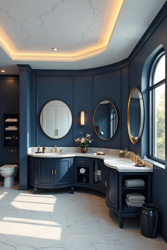 57 Navy Blue Bathroom Decor Ideas For A Stylish And Luxurious Space