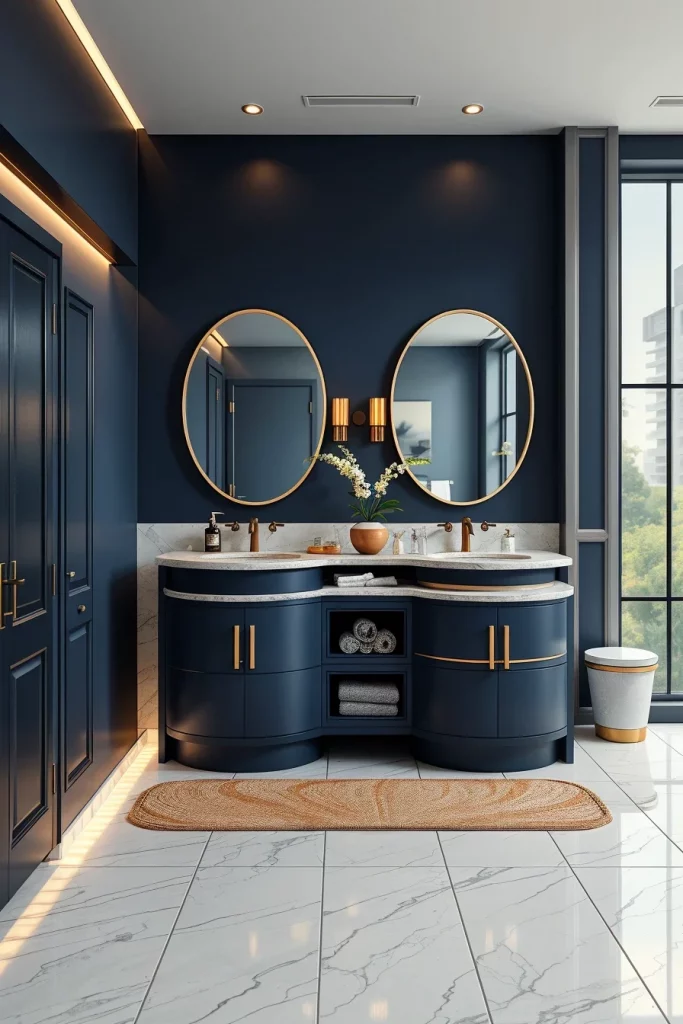 57 Navy Blue Bathroom Decor Ideas For A Stylish And Luxurious Space