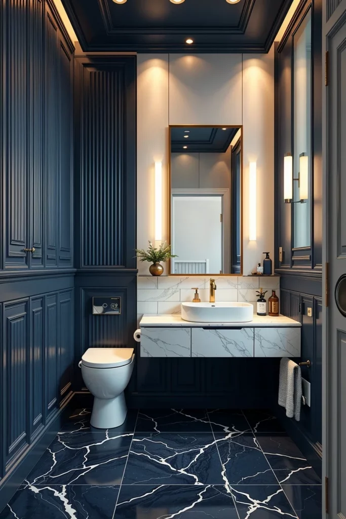 57 Navy Blue Bathroom Decor Ideas For A Stylish And Luxurious Space