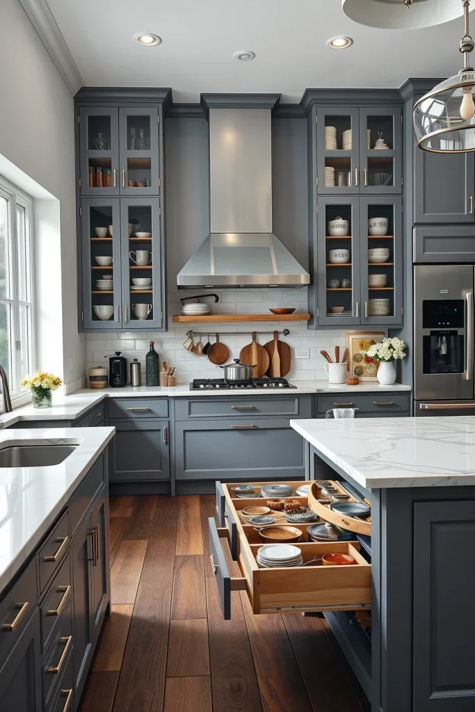 56 Gray White Kitchen Organization Ideas For A Stylish And Clutter-Free Space