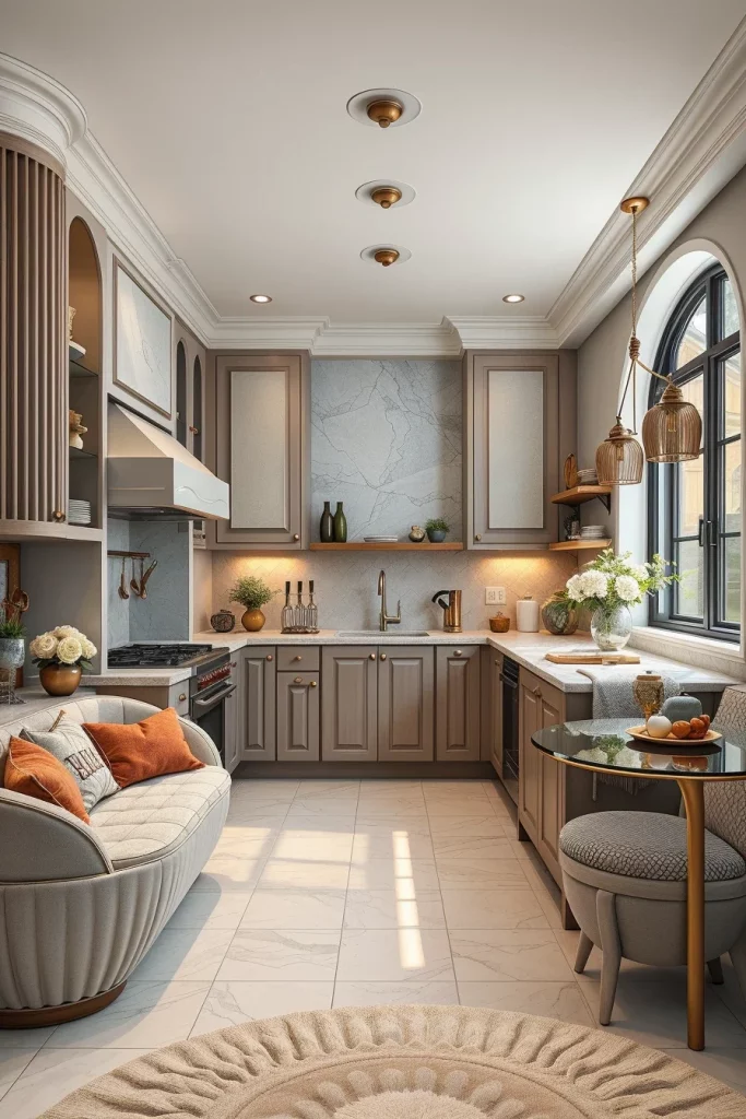 57 Curved Furniture Small Kitchen Design Ideas For A Stylish And Space-Saving Home