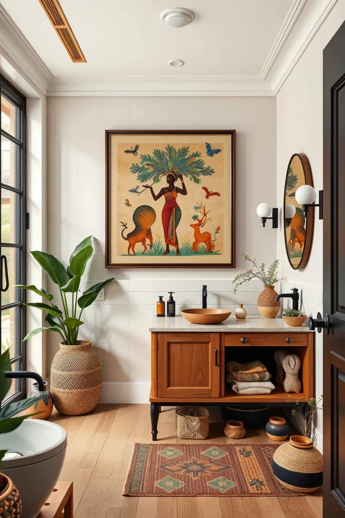 54 Modern Afrohemian Bathroom Decor Ideas For A Stylish And Relaxing Space