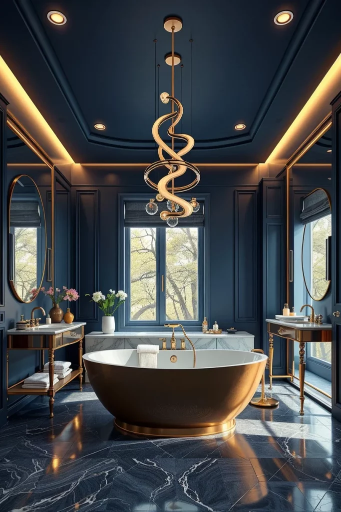 57 Navy Blue Bathroom Decor Ideas For A Stylish And Luxurious Space