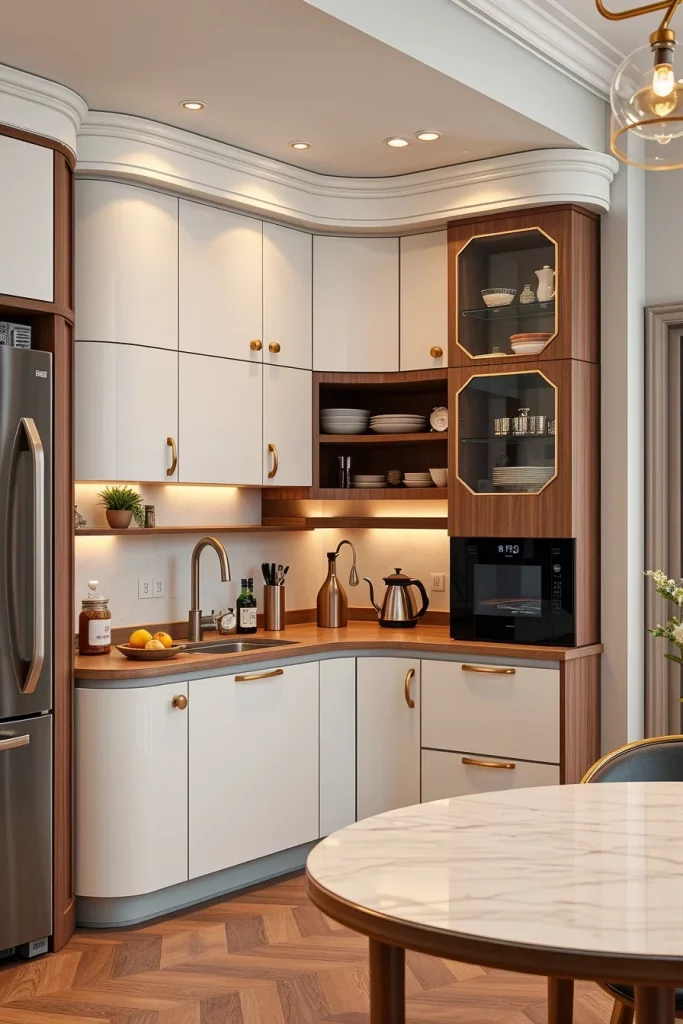 57 Curved Furniture Small Kitchen Design Ideas For A Stylish And Space-Saving Home