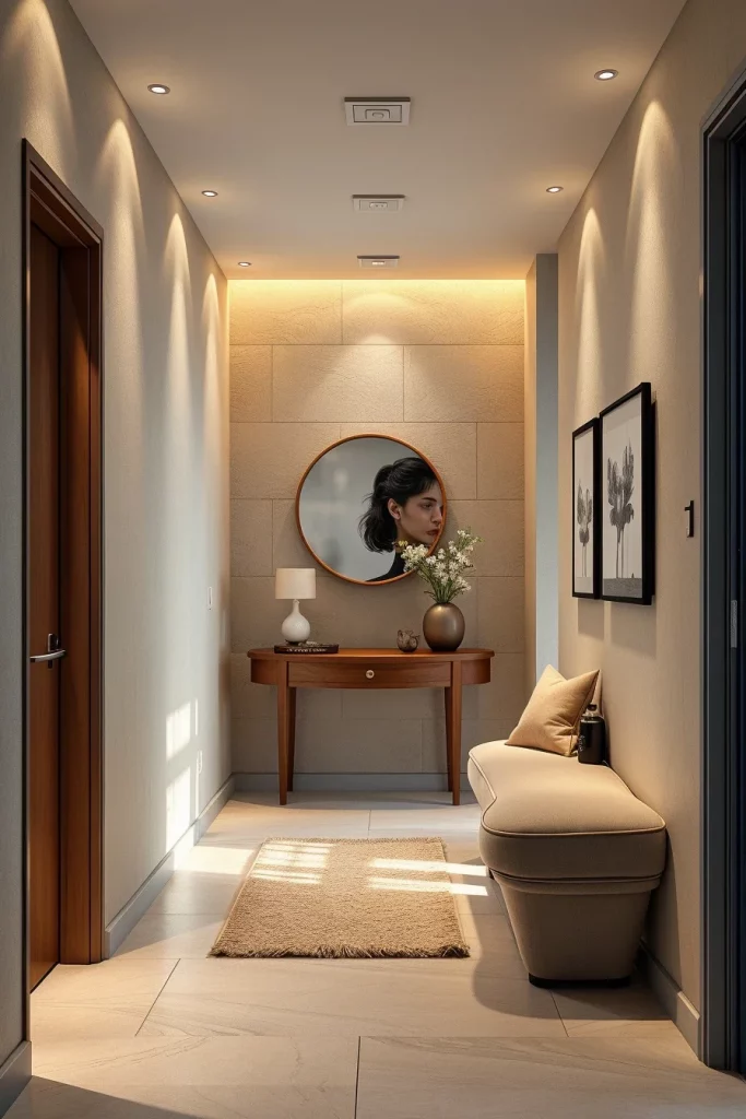 53 Curved Furniture Small Hallway Design Ideas For A Stylish And Space-Saving Entryway