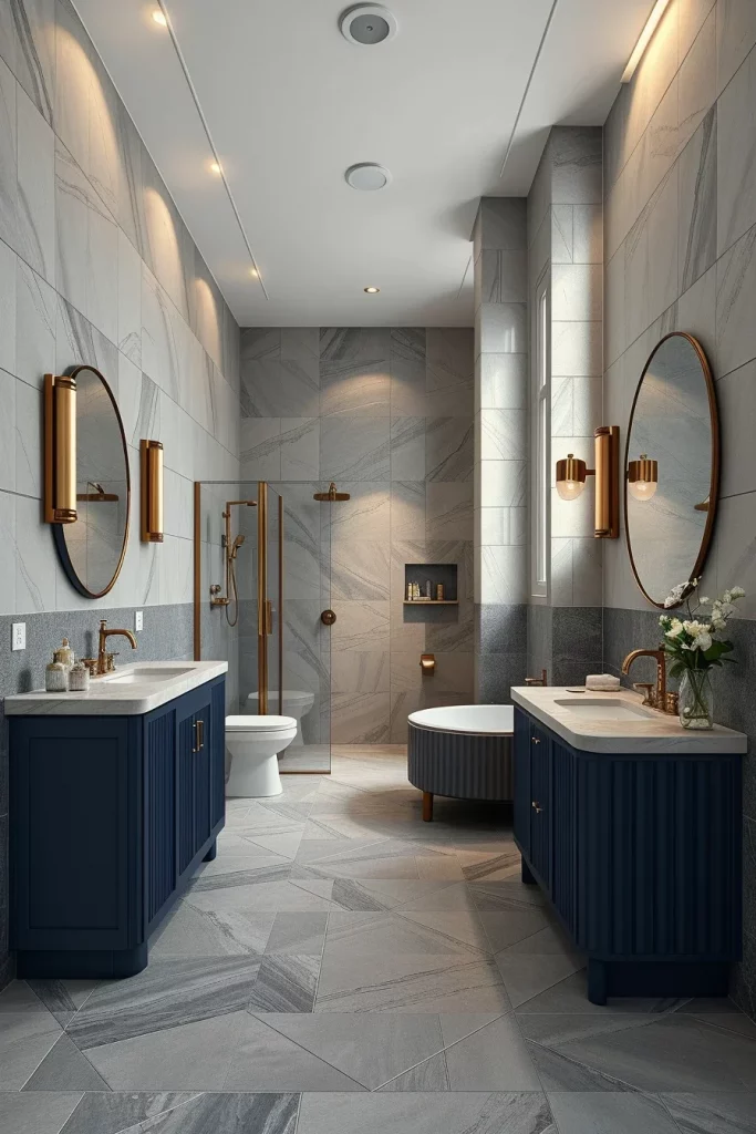 57 Navy Blue Bathroom Decor Ideas For A Stylish And Luxurious Space