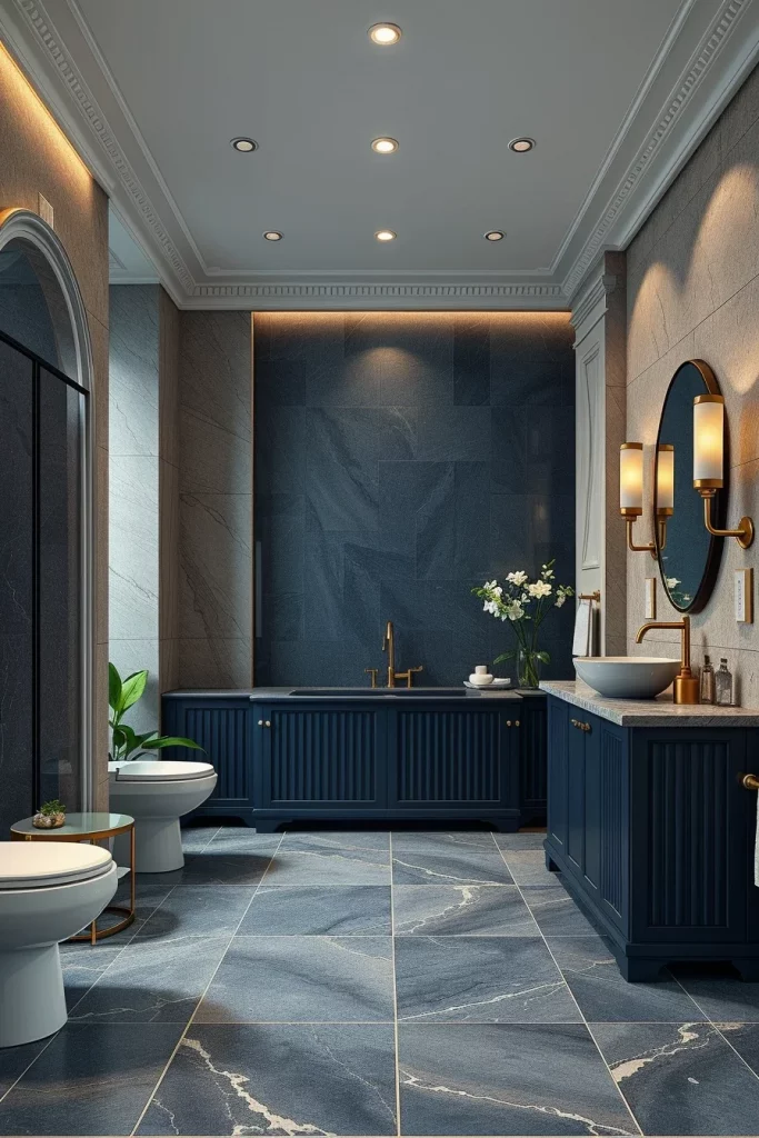 57 Navy Blue Bathroom Decor Ideas For A Stylish And Luxurious Space