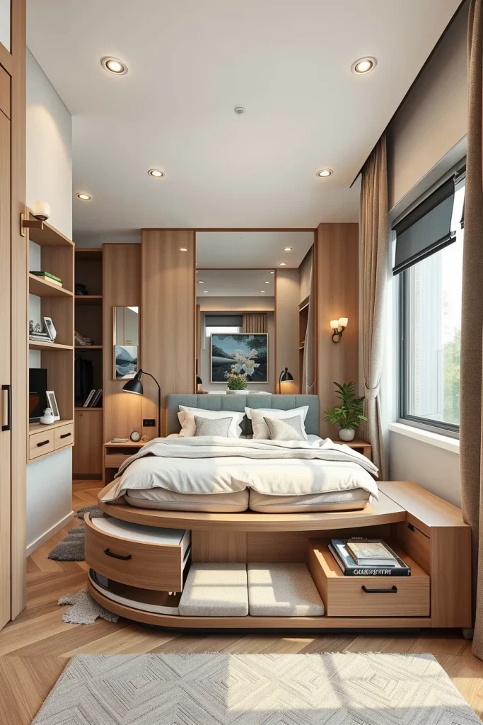 58 Curved Furniture Small Bedroom Design Ideas For Stylish Compact Spaces
