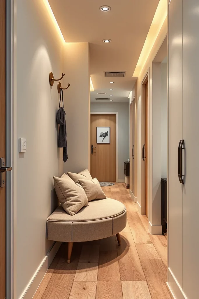 53 Curved Furniture Small Hallway Design Ideas For A Stylish And Space-Saving Entryway