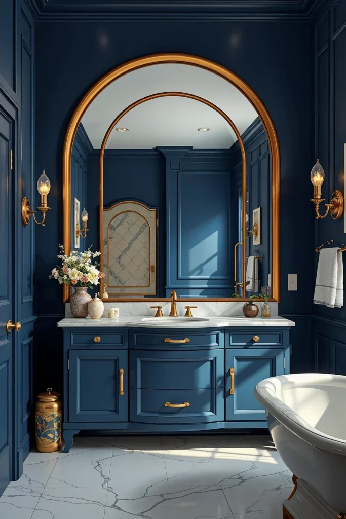 57 Navy Blue Bathroom Decor Ideas For A Stylish And Luxurious Space