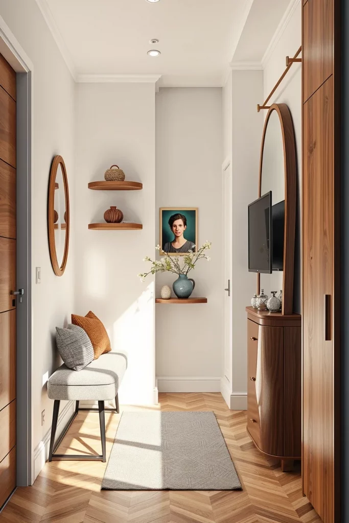 53 Curved Furniture Small Hallway Design Ideas For A Stylish And Space-Saving Entryway