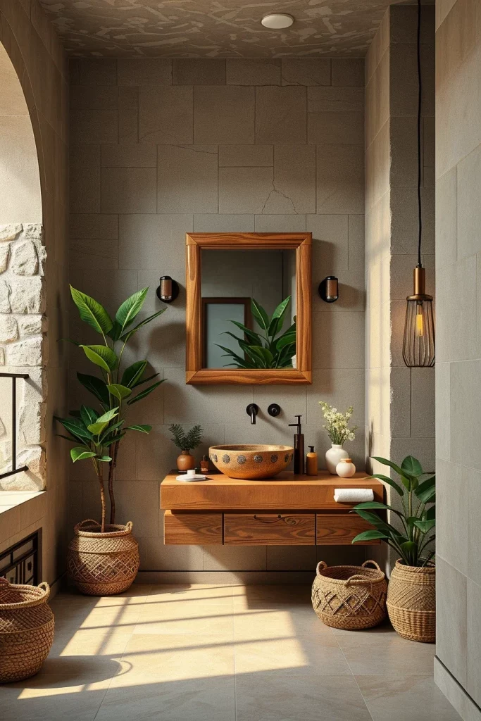 54 Modern Afrohemian Bathroom Decor Ideas For A Stylish And Relaxing Space