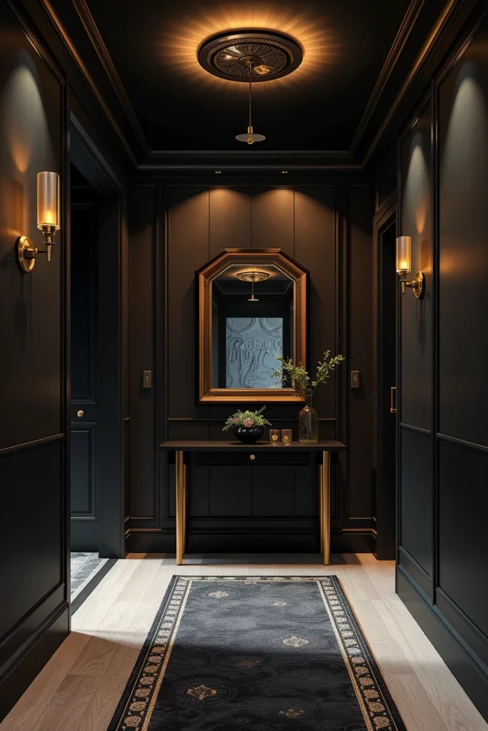 55 Modern Dark Hallway Ideas For A Stylish And Dramatic Home Entrance