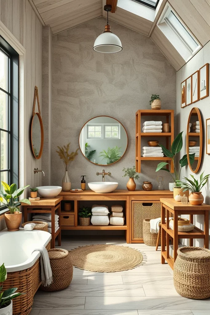 54 Modern Afrohemian Bathroom Decor Ideas For A Stylish And Relaxing Space