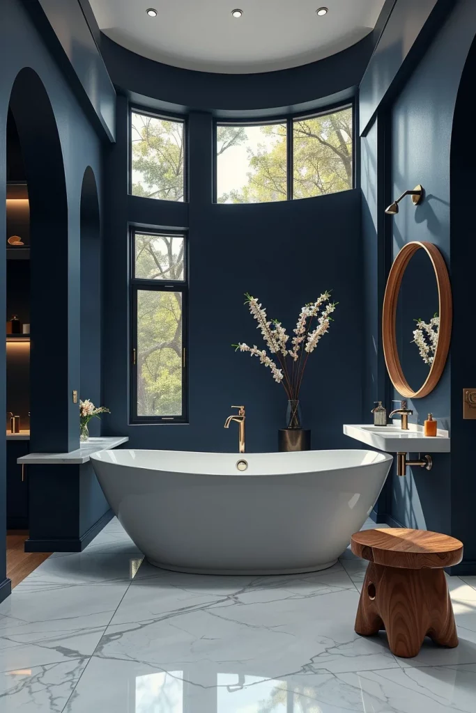 57 Navy Blue Bathroom Decor Ideas For A Stylish And Luxurious Space