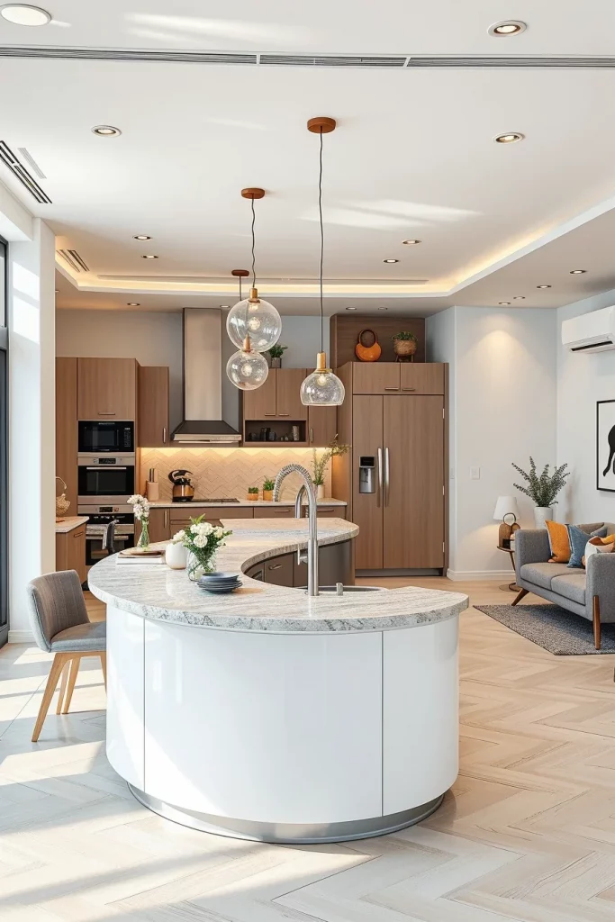57 Curved Furniture Small Kitchen Design Ideas For A Stylish And Space-Saving Home