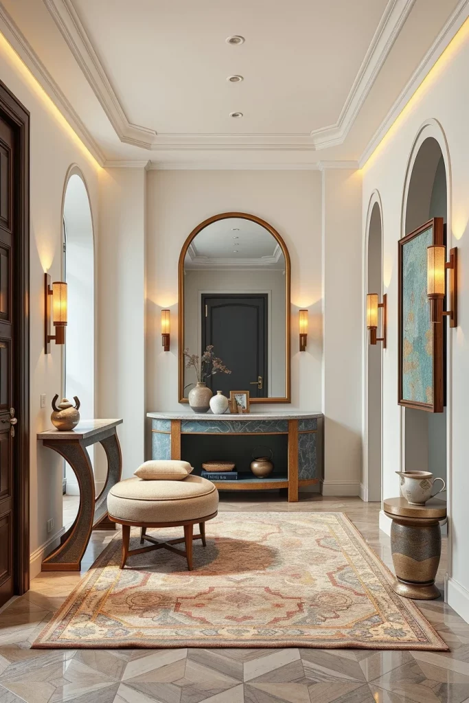 53 Curved Furniture Small Hallway Design Ideas For A Stylish And Space-Saving Entryway
