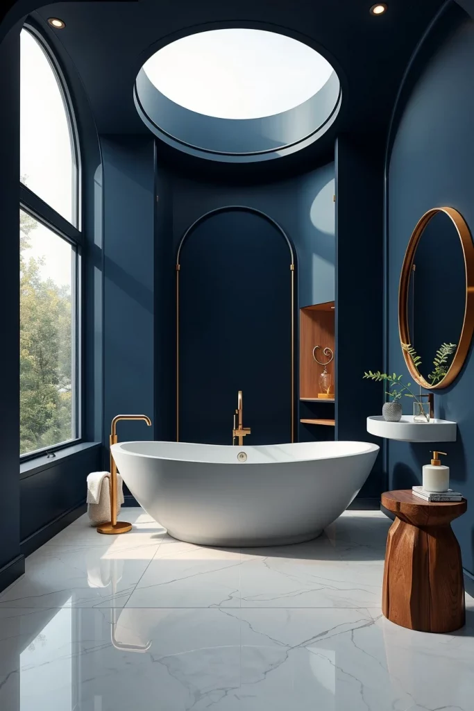 57 Navy Blue Bathroom Decor Ideas For A Stylish And Luxurious Space