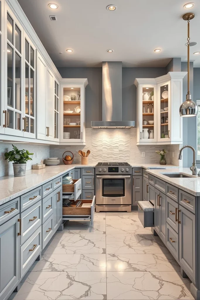 56 Gray White Kitchen Organization Ideas For A Stylish And Clutter-Free Space