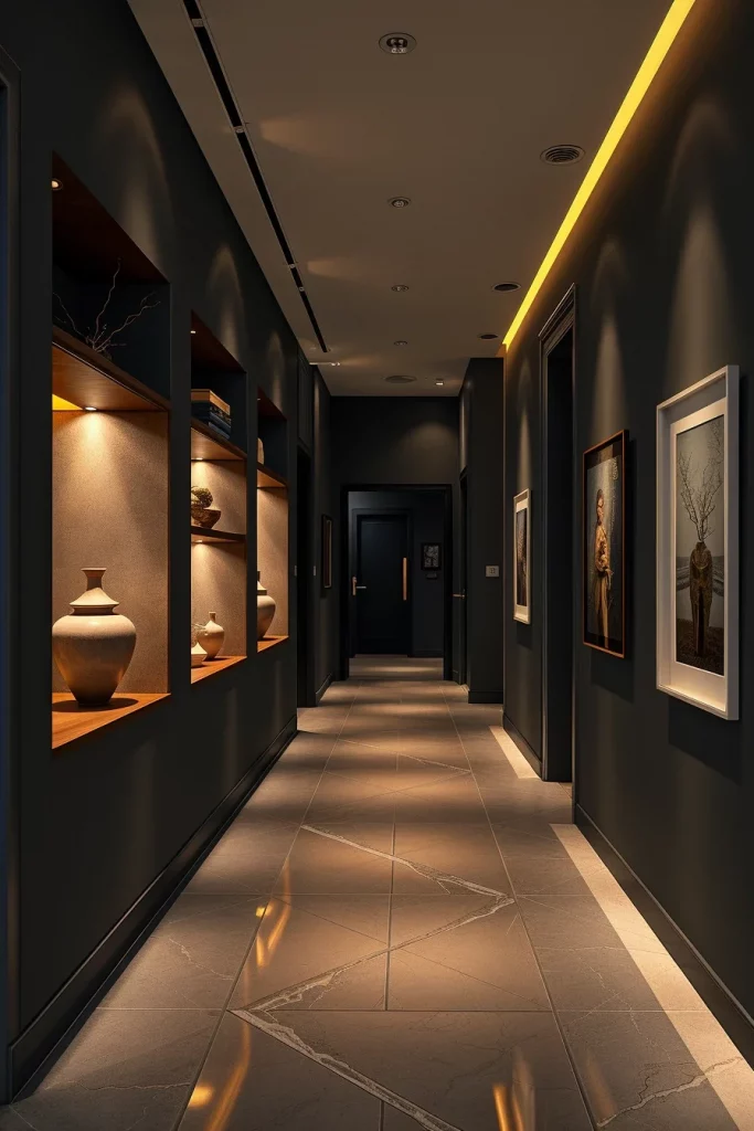 55 Modern Dark Hallway Ideas For A Stylish And Dramatic Home Entrance