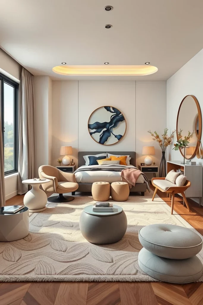 58 Curved Furniture Small Bedroom Design Ideas For Stylish Compact Spaces
