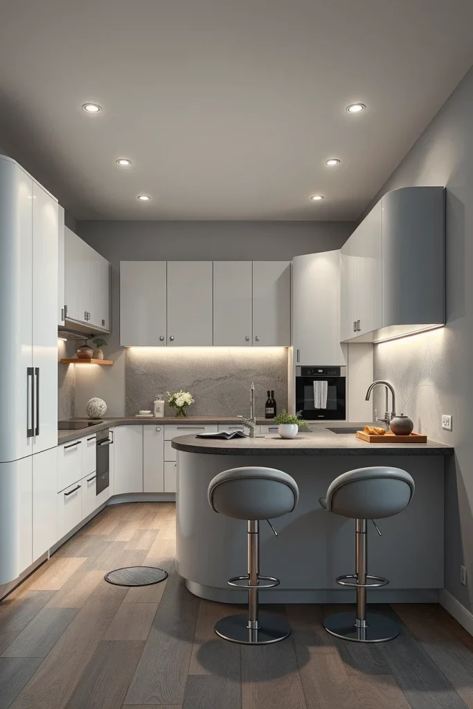 57 Curved Furniture Small Kitchen Design Ideas For A Stylish And Space-Saving Home