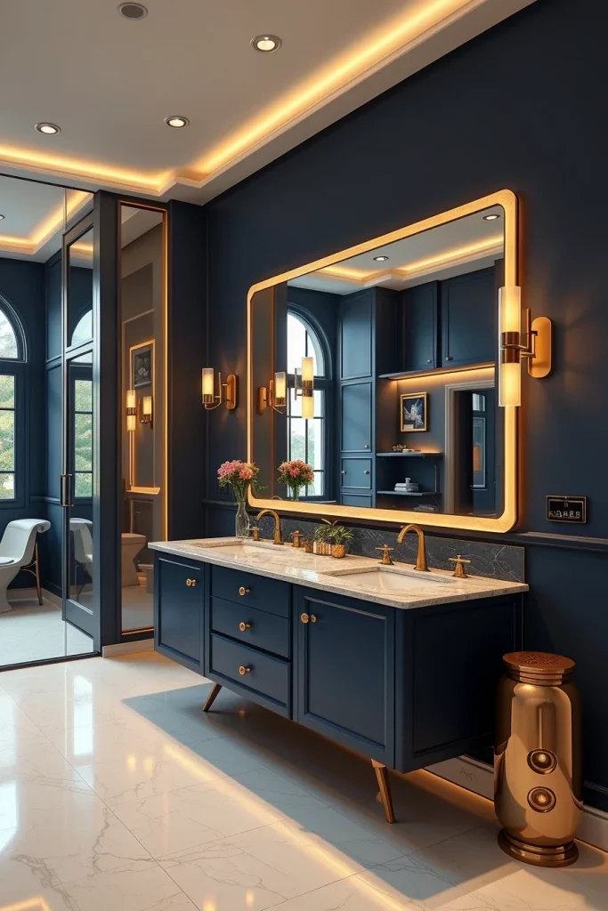 57 Navy Blue Bathroom Decor Ideas For A Stylish And Luxurious Space