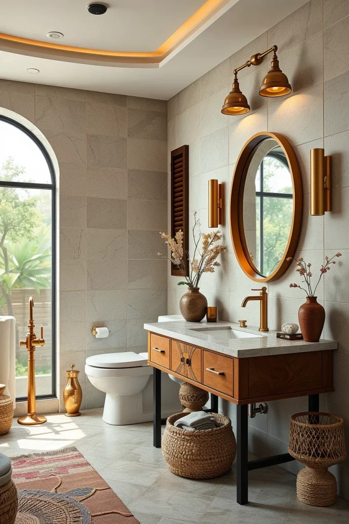 54 Modern Afrohemian Bathroom Decor Ideas For A Stylish And Relaxing Space