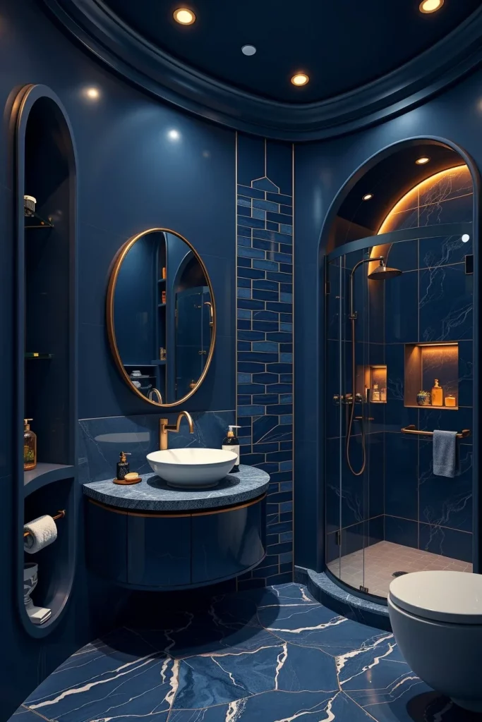 57 Navy Blue Bathroom Decor Ideas For A Stylish And Luxurious Space