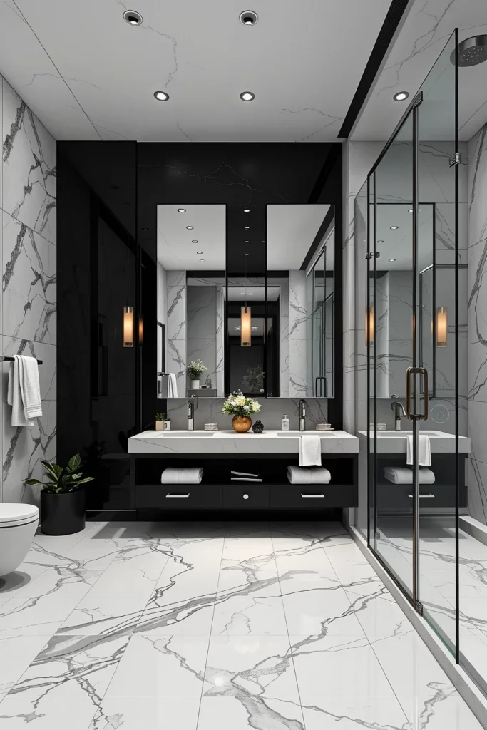 54 Black And White Bathroom Decor Ideas For A Stylish And Timeless Space