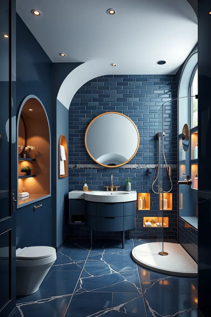 57 Navy Blue Bathroom Decor Ideas For A Stylish And Luxurious Space