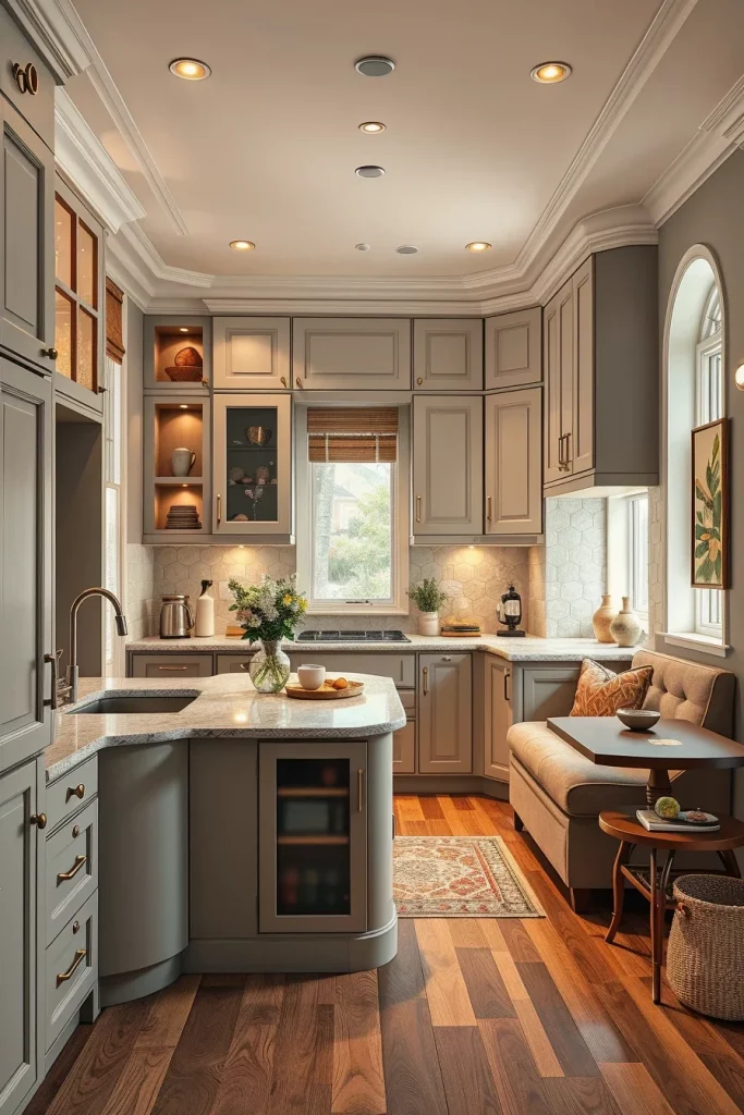 57 Curved Furniture Small Kitchen Design Ideas For A Stylish And Space-Saving Home