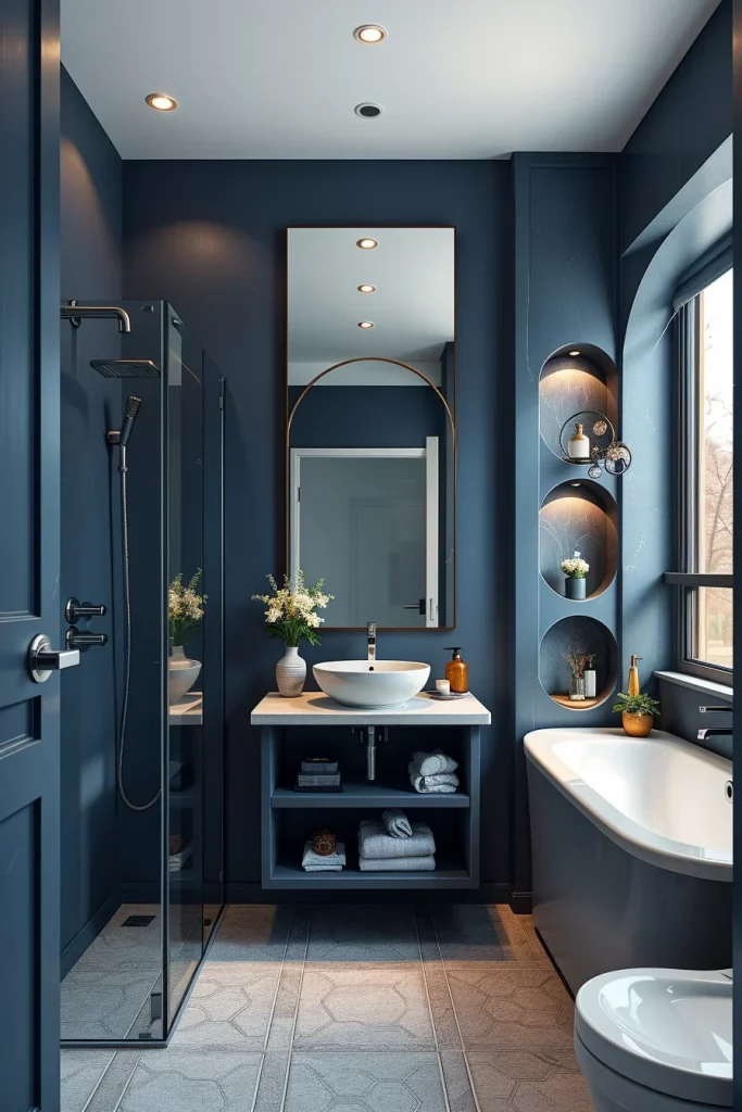 57 Navy Blue Bathroom Decor Ideas For A Stylish And Luxurious Space