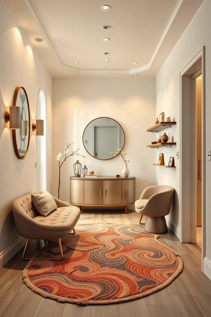 53 Curved Furniture Small Hallway Design Ideas For A Stylish And Space-Saving Entryway