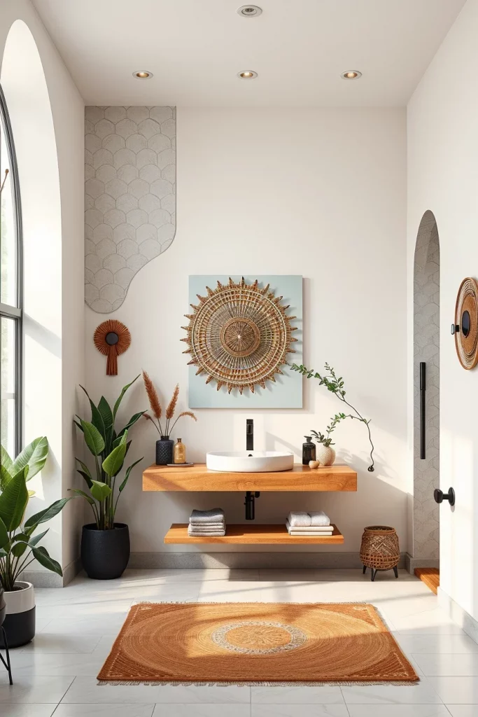 54 Modern Afrohemian Bathroom Decor Ideas For A Stylish And Relaxing Space